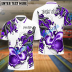 BlueJose Bowling And Pins Snake Pattern Customized Name 3D Shirt (4 Colors)