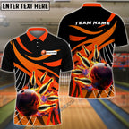 BlueJose Bowling And Pins Broken Pattern Customized Name, Team Name 3D Shirt (4 Colors)