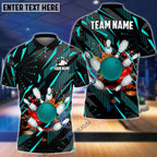 BlueJose Bowling And Pins Classic Fireworks Customized Name 3D Shirt (4 Colors)
