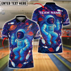 BlueJose Bowling And Pins Space Ape Bigfoot Customized Name, Team Name 3D Shirt (4 Colors)