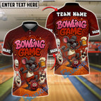 BlueJose Bowling Cool Mouse Customized Name, Team Name 3D Shirt (4 Colors)