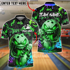 BlueJose Bowling And Pins Monster Graffiti Style Customized Name, Team Name 3D Shirt (4 Colors)