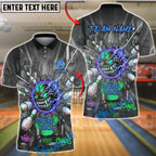 BlueJose Bowling Monster Strike Force Chaos Explosion Customized Name, Team Name 3D Shirt (4 Colors)