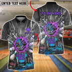 BlueJose Bowling Monster Strike Force Chaos Explosion Customized Name, Team Name 3D Shirt (4 Colors)