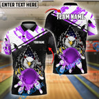 BlueJose Bowling And Pins Flame Eagle Customized Name, Team Name 3D Shirt (4 Colors)
