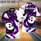 BlueJose Bowling And Pins Legendary Dragon Strike Customized Name, Team Name 3D Shirt (4 Colors)