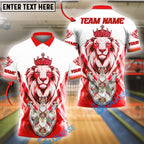BlueJose Bowling And Pins Lion King Glass Customized Name, Team Name 3D Shirt (4 Colors)