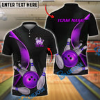 BlueJose Bowling Strike Motion Minimal Style Customized Name 3D Shirt (4 Colors)