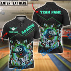 BlueJose Bowling And Pins Strike Power Happy Ball & Flying Pins Customized Name 3D Shirt (4 Colors)