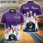 BlueJose Bowling And Pins Angry Ball vs Screaming Pins Customized Name 3D Shirt (4 Colors)