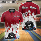 BlueJose Bowling And Pins Angry Ball vs Screaming Pins Customized Name 3D Shirt (4 Colors)