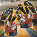 BlueJose Bowling Angry Turkey Personalized Name, Team Name 3D Shirt