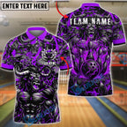 BlueJose Bowling And Pins Minotaur Thunder Customized Name, Team Name 3D Shirt (4 Colors)