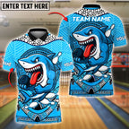 BlueJose Bowling Fierce Shark Customized Name, Team Name 3D Shirt (4 Colors)