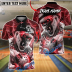 BlueJose Bowling Gorilla Thunder Beast Customized Name, Team Name 3D Shirt (4 Colors)