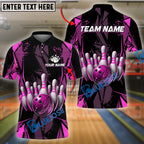 BlueJose Bowling And Pins Color Diamond Multicolor Customized Name 3D Shirt (4 Colors)