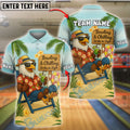 BlueJose Bowling And Pins Eagle Beach Chill Personalized Name, Team Name Shirt
