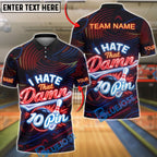 BlueJose Bowling I Hate That Damn 10 Pin Funny Neon Personalized Name, Team Name 3D Shirt
