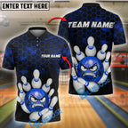 BlueJose Bowling And Pins Angry Rollers Customized Name, Team Name 3D Shirt (4 Colors)