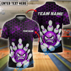 BlueJose Bowling And Pins Angry Rollers Customized Name, Team Name 3D Shirt (4 Colors)