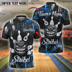 BlueJose Bowling And Pins Strike Master Customized Name, Team Name 3D Shirt (4 Colors)