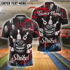 BlueJose Bowling And Pins Strike Master Customized Name, Team Name 3D Shirt (4 Colors)