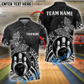 BlueJose Bowling Tribal Butterfly Customized Name, Team Name 3D Shirt
