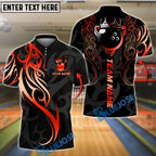 BlueJose Bowling And Pins Sport Royal Crown Ball Tribal Customized Name, Team Name 3D Shirt (4 Colors)