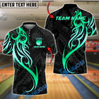 BlueJose Bowling And Pins Sport Golden Tribal Crown Customized Name, Team Name 3D Shirt (4 Colors)