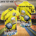 BlueJose Bowling Beer Strike Customized Name, Team Name 3D Shirt
