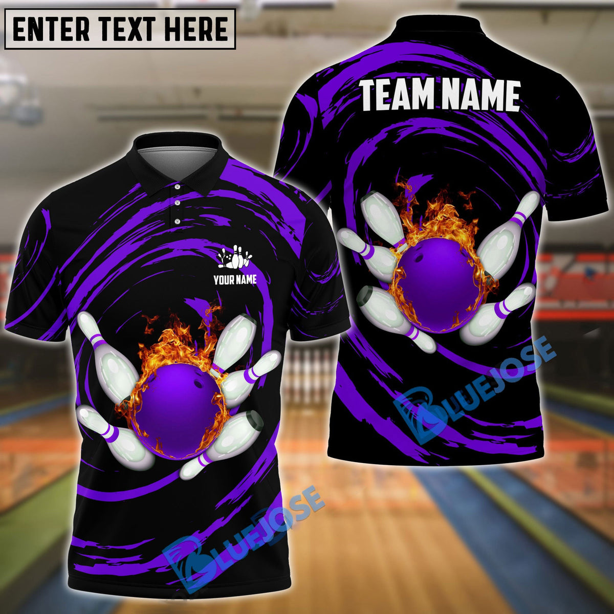 BlueJose Bowling And Pins Wave Sea Customized Name, Team Name 3D Shirt (4 Colors)