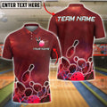BlueJose Bowling Galaxy Strike Customized Name, Team Name 3D Shirt (4 Colors)
