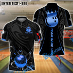 BlueJose Bowling And Pins Crowned King Customized Name, Team Name 3D Shirt (4 Colors)