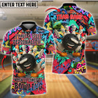 BlueJose Bowling And Pins ‚ÄúSplit Personality‚Äù Graffiti Style Customized Name, Team Name 3D Shirt (4 Colors)