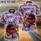 BlueJose Bowling And Pins Street Vibes Funny Graffti Style Customized Name, Team Name 3D Shirt (4 Colors)