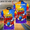 BlueJose Bowling Comic Pop Art Beast Mode Blast Customized Name, Team Name 3D Shirt
