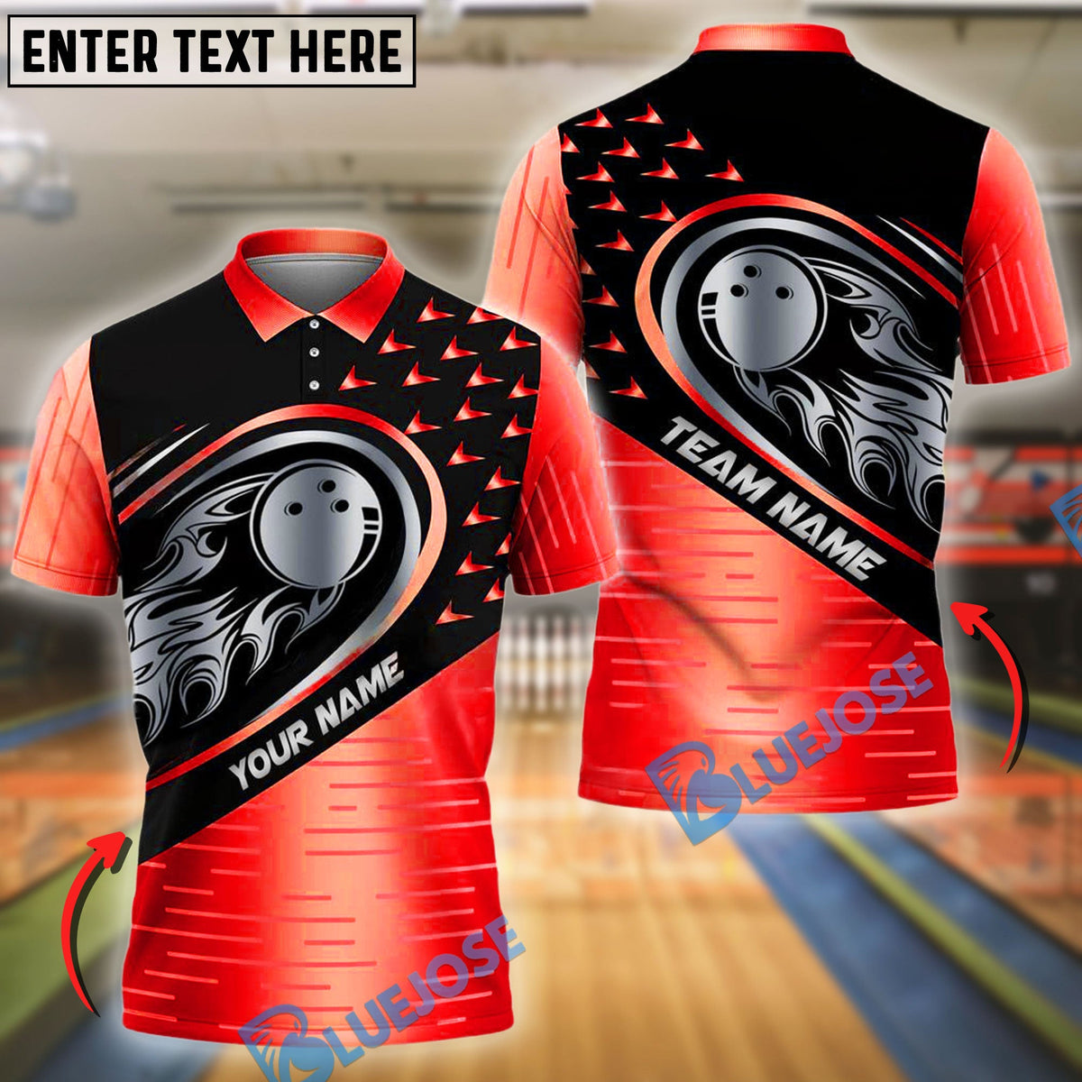 BlueJose Bowling And Pins Silver Flame Customized Name, Team Name 3D Shirt (4 Colors)