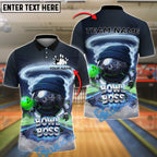 BlueJose Bowling And Pins Urban Bowl Boss Neon Tunnel Graphic Customized Name, Team Name 3D Shirt (4 Colors)