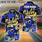 BlueJose Bowling Yolo Hip-Hop Street Style Customized Name, Team Name 3D Shirt (4 Colors)
