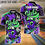 BlueJose Bowling Yolo Hip-Hop Street Style Customized Name, Team Name 3D Shirt (4 Colors)