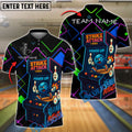 BlueJose Bowling Retro Arcade Strike Attack 1989 Personalized Name, Team Name Unisex Shirt