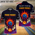 BlueJose Bowling Rage Mode Explosion Personalized Name, Team Name Unisex Shirt