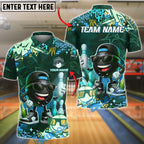 BlueJose Bowling And Pins Cool Street Style Graffiti Customized Name, Team Name 3D Shirt (4 Colors)