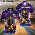 BlueJose Bowling And Pins King Champion Style Customized Name, Team Name 3D Shirt (4 Colors)