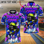 BlueJose Bowling And Pins Skateboarding Graffiti Street Style Customized Name, Team Name 3D Shirt (4 Colors)