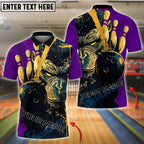 BlueJose Bowling And Pins Angry Gorilla Strike Customized Name, Team Name 3D Shirt (4 Colors)