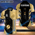 BlueJose Bowling And Pins Premium Line Customized Name 3D Shirt (4 Colors)