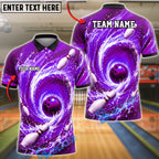 BlueJose Bowling Ocean Vortex Customized Name, Team Name 3D Shirt (4 Colors)