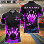 BlueJose Bowling Retro Royal Crown Starburst Customized Name, Team Name 3D Shirt (6 Colors)