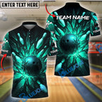 BlueJose Bowling And Pins Ice Breaker Customized Name 3D Shirt (4 Colors)